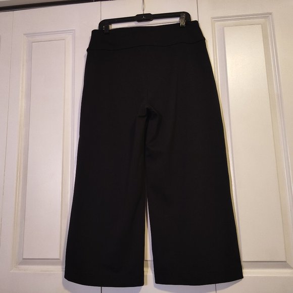 Joe Fresh Black Ponte-Knit Cropped Wide-Leg Pants - Picture 3 of 5